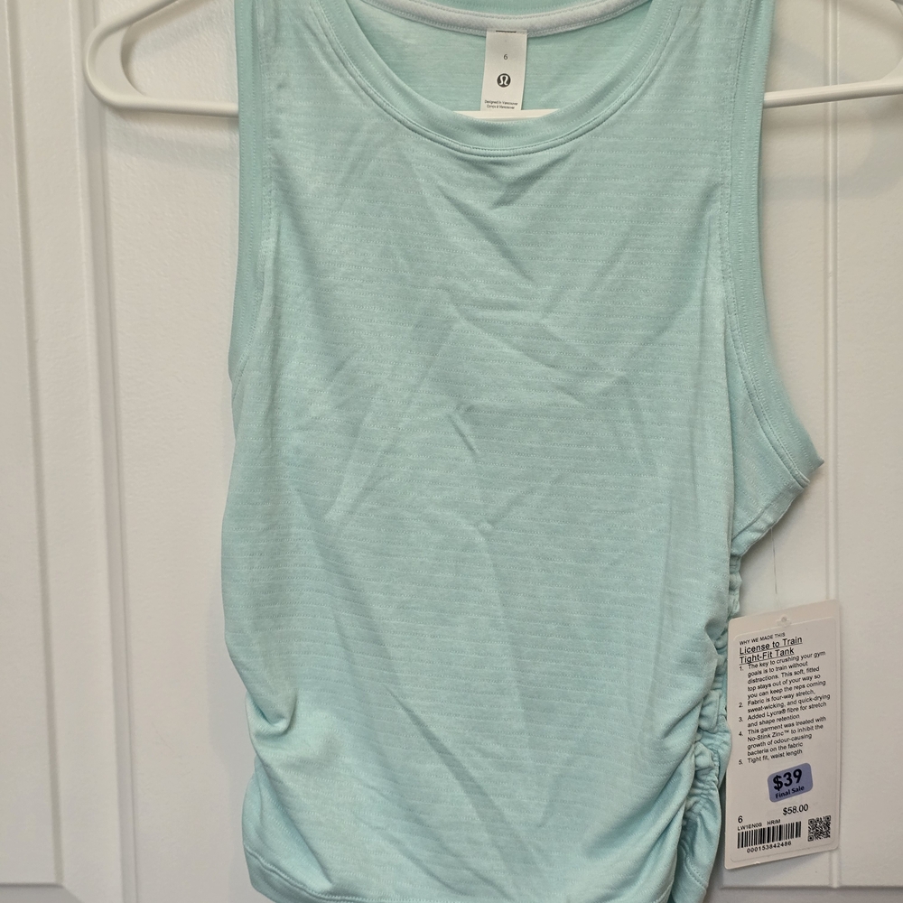 lululemon License To Train Tight-fit Tank Size 6 NWT